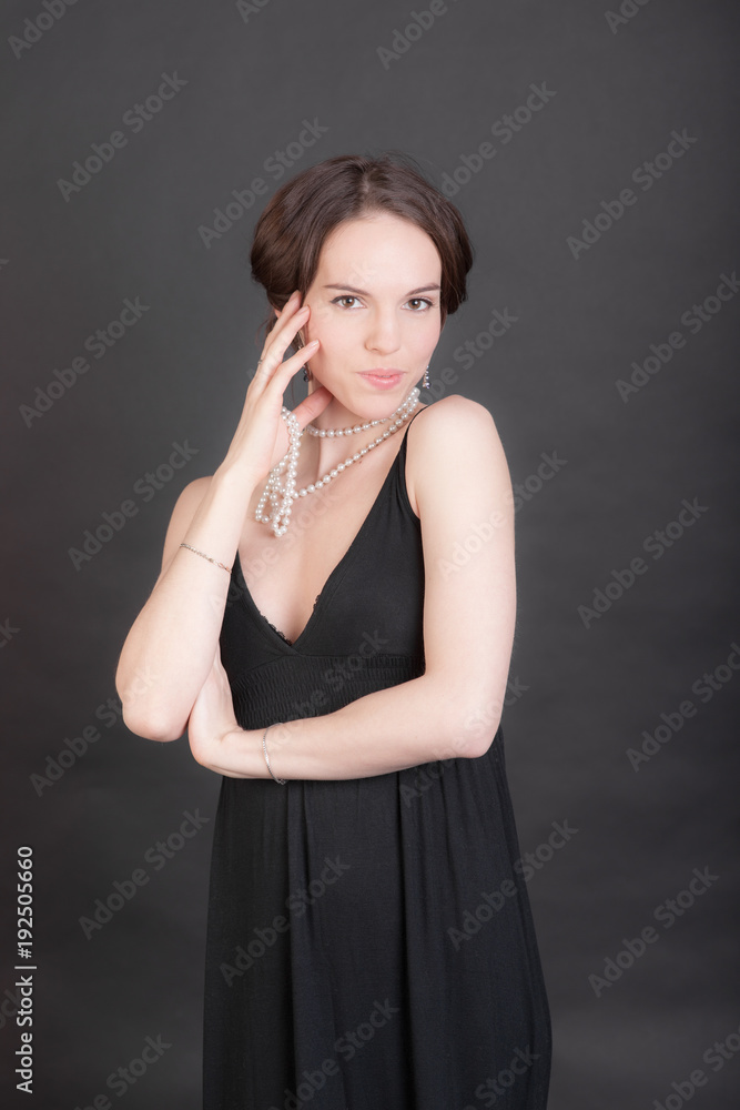 girl in black dress girl in black dress