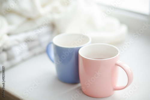 Set of cups like a small present. Small items of a big love.