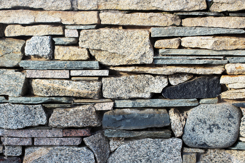 Fragment of a wall from a chipped stone photo