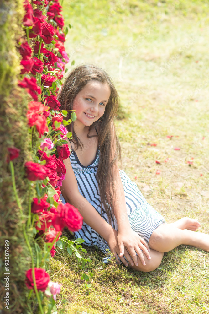 Valentines day, little girl, love, romance, flowers, roses, floral decor Valentines day, little girl, love, romance, flowers, roses, floral decor