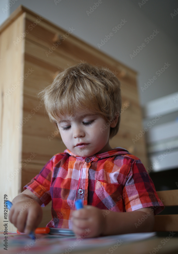 small boy child eating morning breakfast of apple, banana, milk small boy child eating morning breakfast of apple, banana, milk