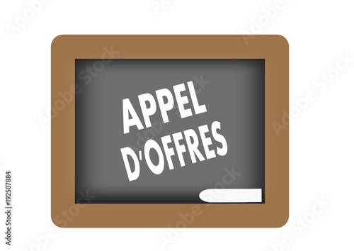 appel d'offres sur ardoise