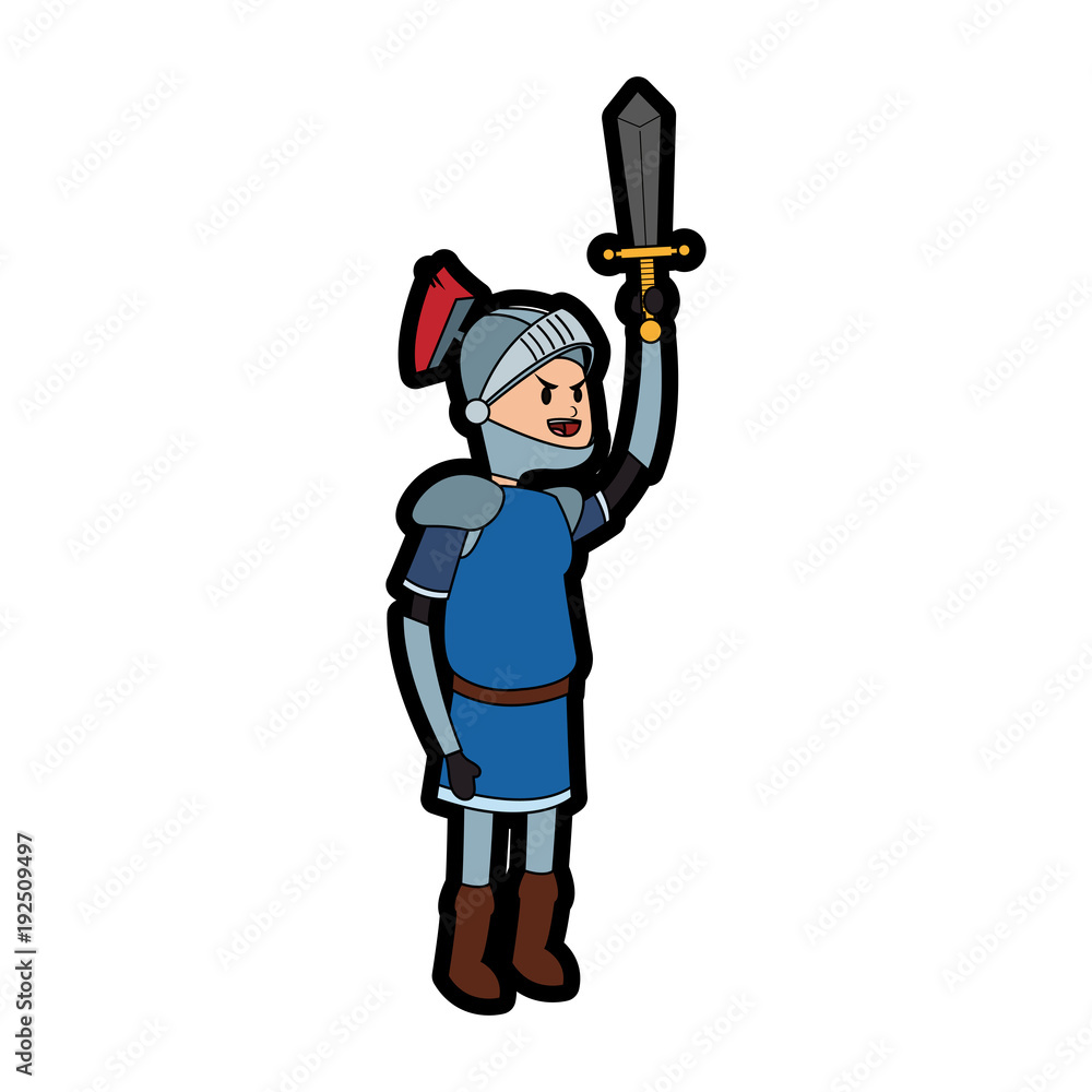 Medieval warrior cartoon icon vector illustration graphic design Medieval warrior cartoon icon vector illustration graphic design