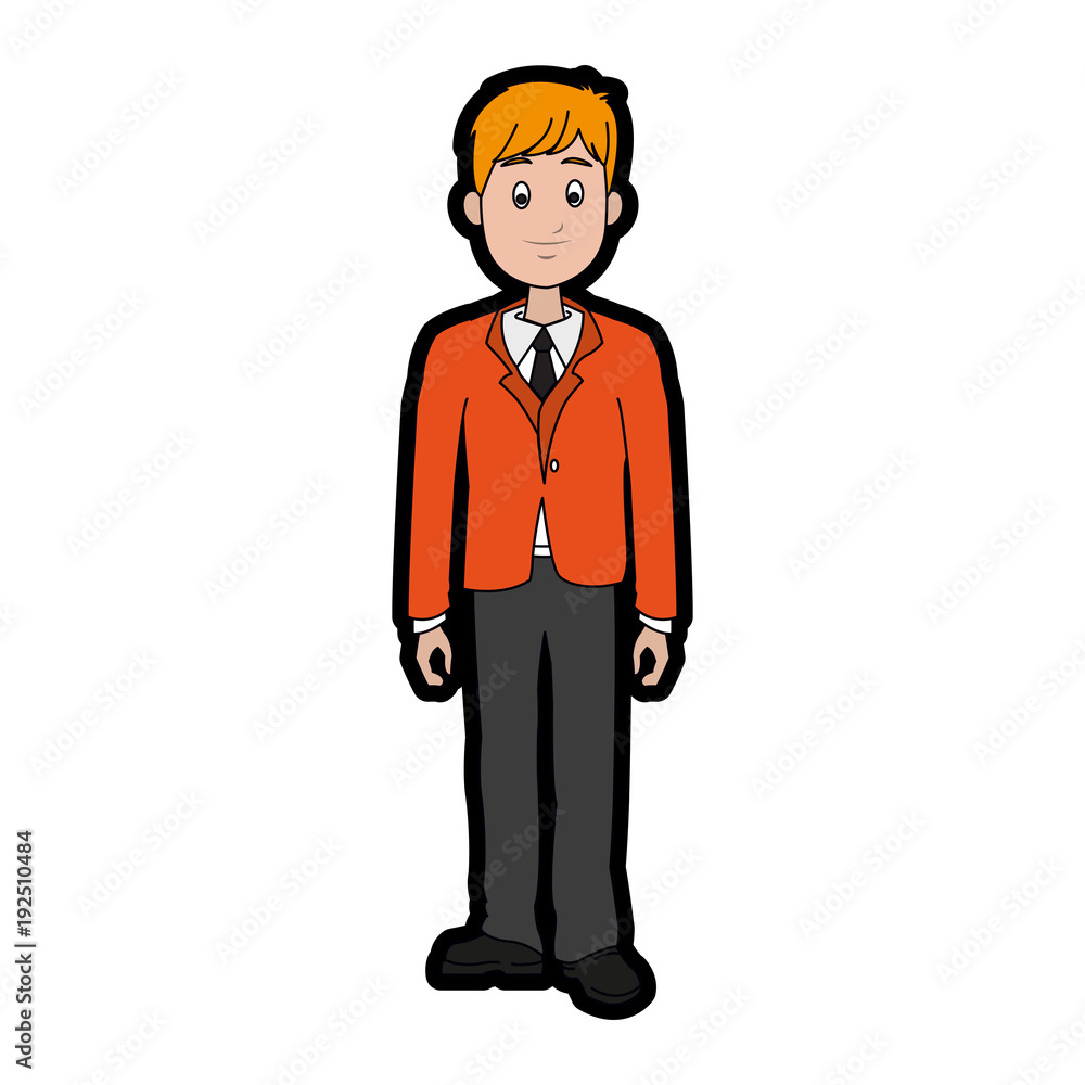 Businessman smiling cartoon icon vector illustration graphic design Businessman smiling cartoon icon vector illustration graphic design