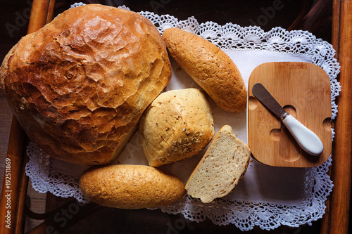 Obraz  z motywem chleb i bułki