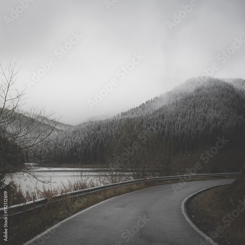 low-fi looking winter scene with depressing atmosphere