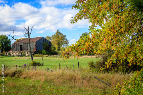 Bild auf Leinwand Old barn on Pontius Road, in the Uniontown / Hartville Ohio area, October 2016