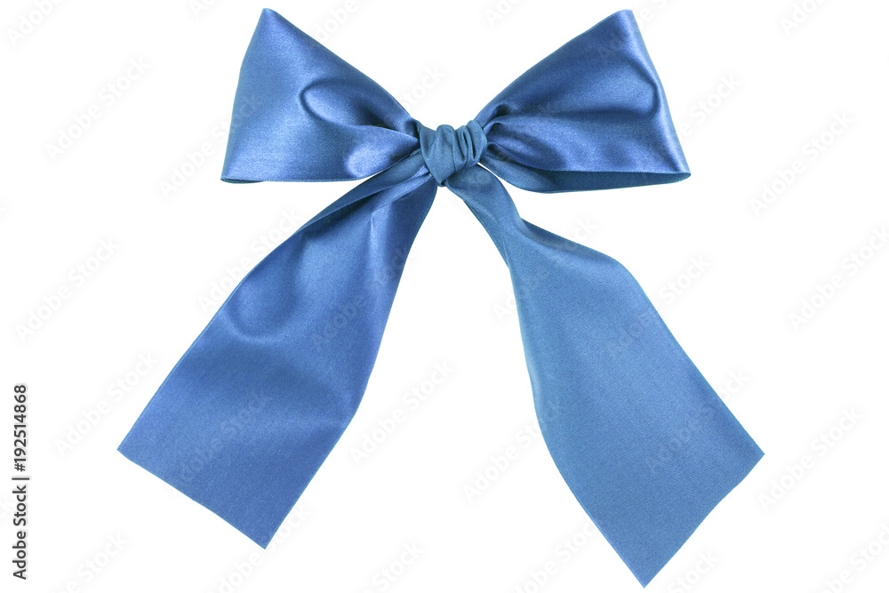 Blue Ribbon Bow isolated on White Background Blue Ribbon Bow isolated on White Background