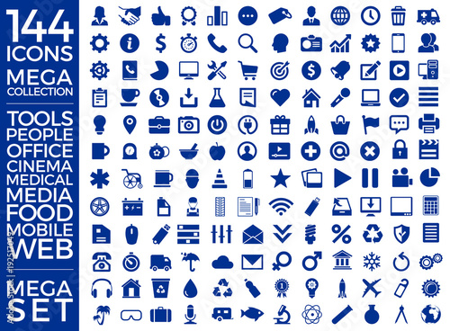 Set Of Icons, Quality Icon Collection Vector Design Eps 10