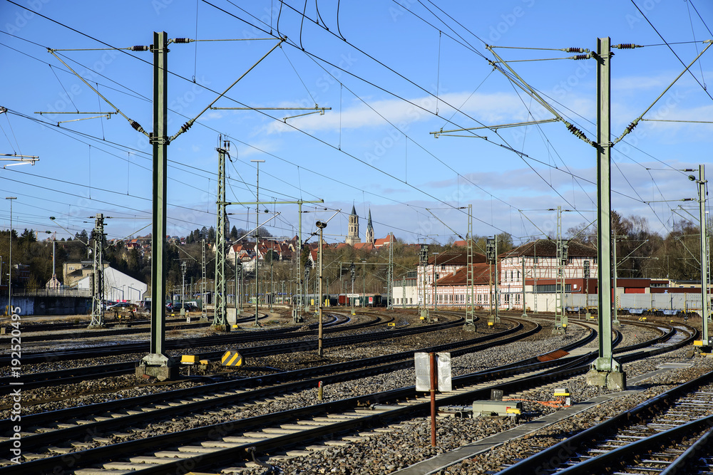 Access to the railway station of Rottweil, Germany.