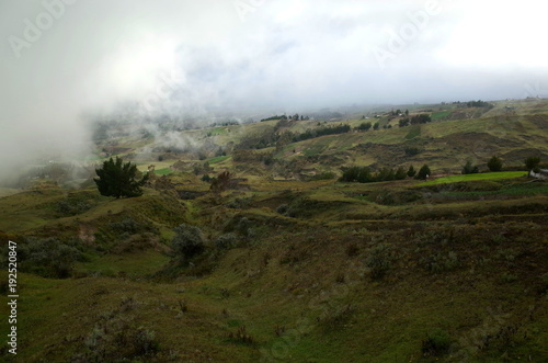 The town of Quilotoa which is the starting point of the Quilotoa Loop in the Ecuadorian Andes