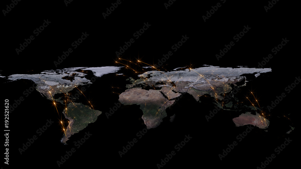 3D rendering of the best concept of the global network, the Internet, global communication, business, traffic flows. Elements of this image furnished by NASA 3D rendering of the best concept of the global network, the Internet, global communication, business, traffic flows. Elements of this image furnished by NASA