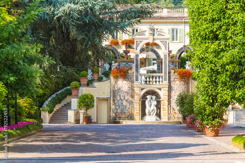 Stresa, Lake Maggiore, Italy, 05 July 2017. View of Grand Hotel Des Iles Borromees, located in Stresa, on Lake Maggiore, Italy