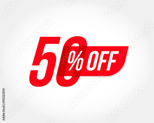 50% Off Sale Label