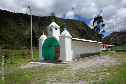 A church in the town of Guantualo which is passed through on the Quilotoa Loop in the Ecuadorian Andes © James
