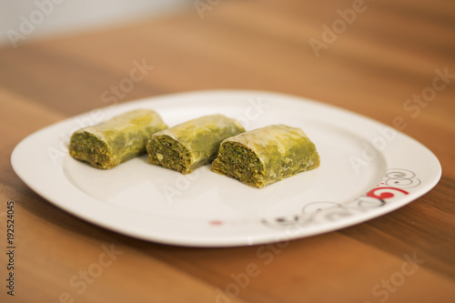 Turkish Peanut Dolama (Green Baklava) photo