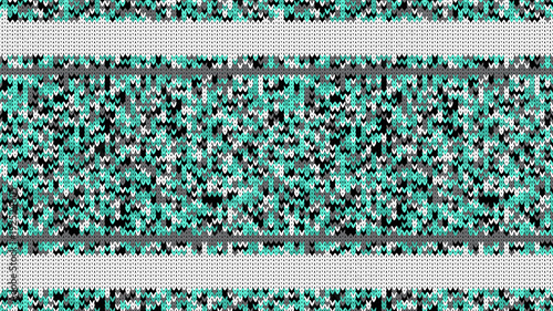 Sweater Texture with Empty Space for Text. Winter Sweater Holiday Design. Vector Seamless Knitting Sweater Texture