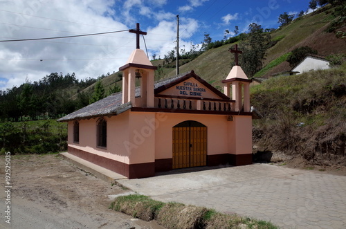 A church between the towns of Isinlivi and Sigchos which is passed by on the Quilotoa Loop in the Ecuadorian Andes photo