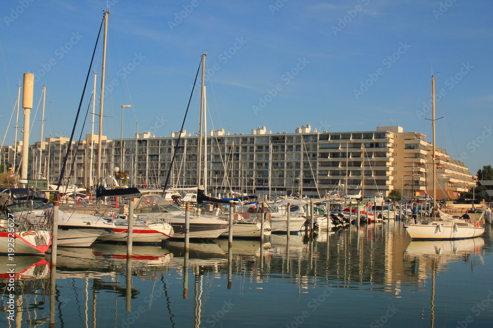 Port de plaisance de Carnon, station balnéaire à proximité de Montpellier, Hérault, France