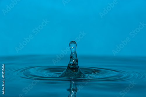 drop of clean blue water