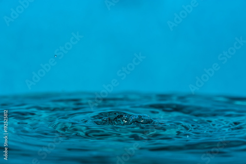drop of clean blue water