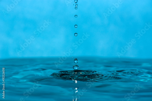 drop of clean blue water