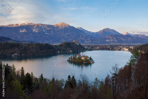 Panoramic view of Bled Lake, Slovenia