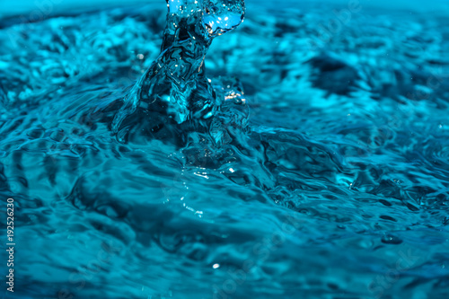 drop of clean blue water