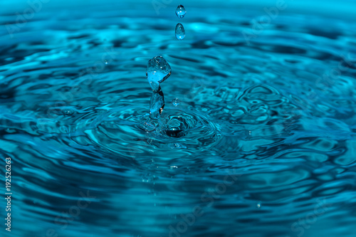 drop of clean blue water