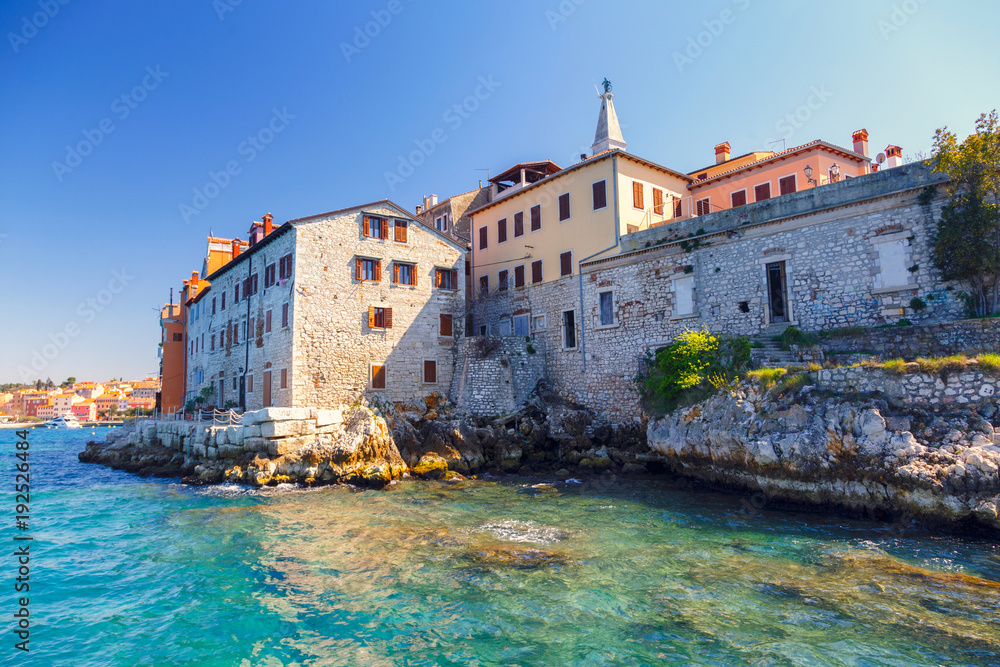The old village of Rovinj Istria Croatia