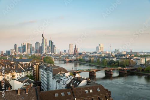 Frankfurt am Main. Image of Frankfurt am Main skyline at morning in Germany.