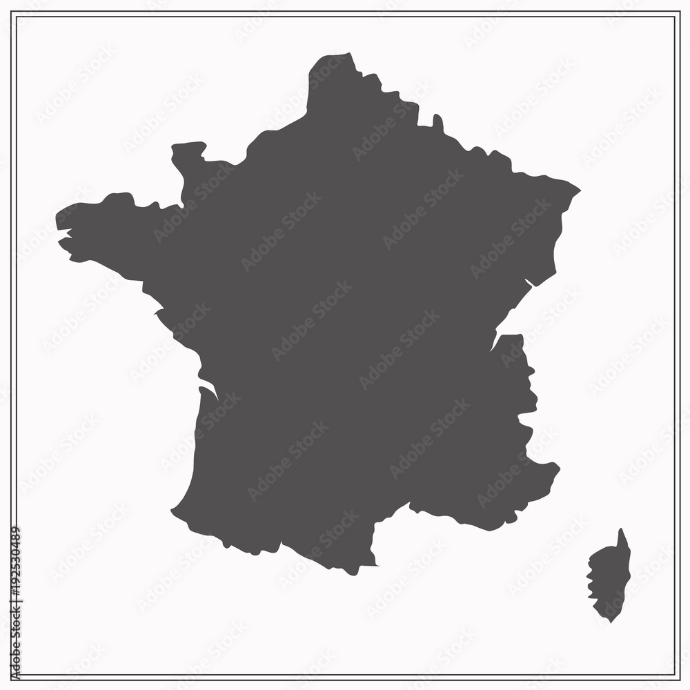Map of France. Illustration.