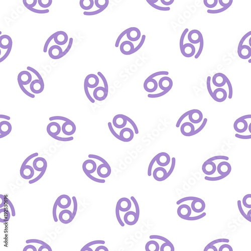 Seamless pattern - cancer sign