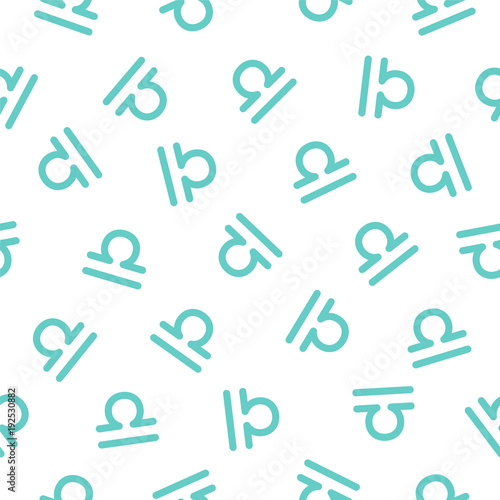 Seamless pattern - libra sign
