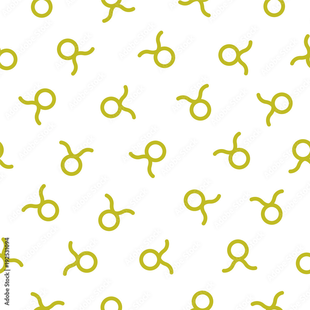 Seamless pattern - taurus sign.