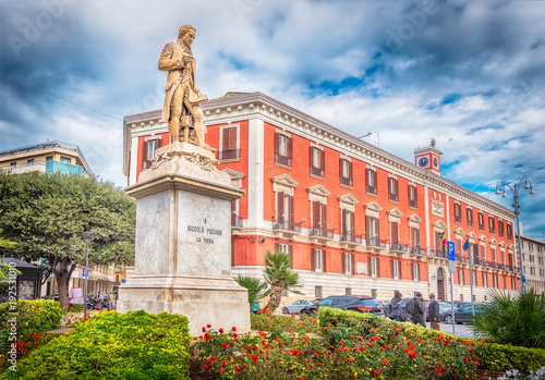 Statue of Niccolo Piccinni with the Palazzo Del Governo in the background