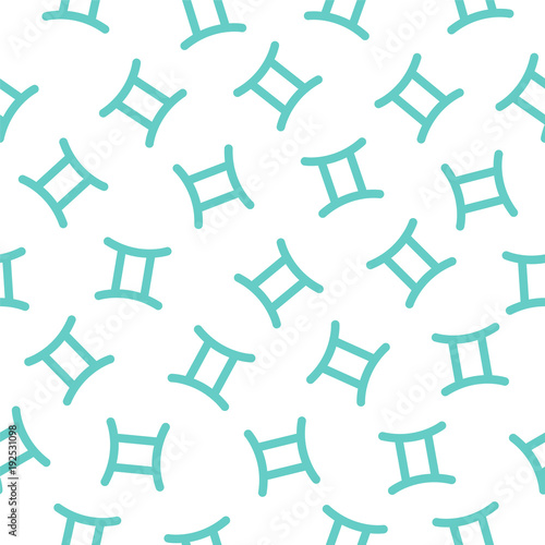Seamless pattern - gemini sign