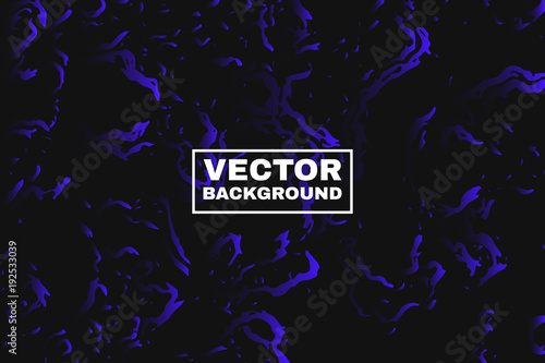 Ultramarine background. An unusual neon backdrop. Brush strokes. Vector.