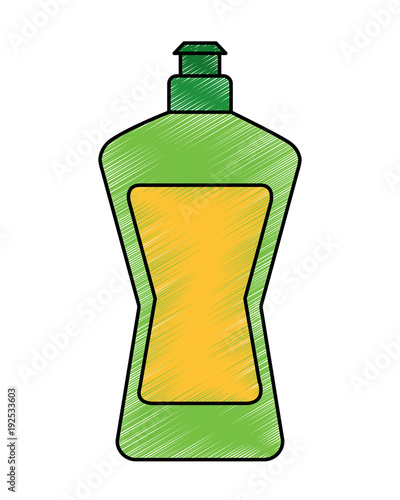 plastic bottle detergent for dishwashing liquid cleaning laundry vector illustration