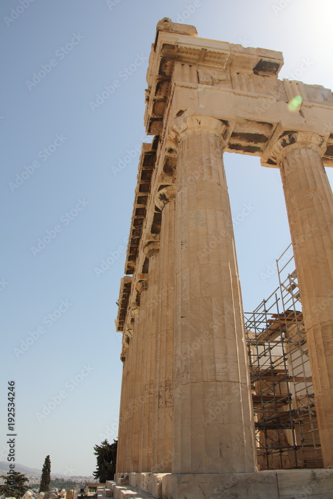 The Parthenon stands at the center of the Acropolis