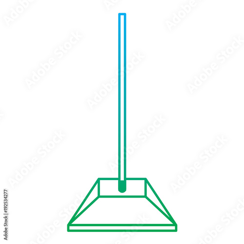 dustpan equipment plastic clean garbage vector illustration degrade line color