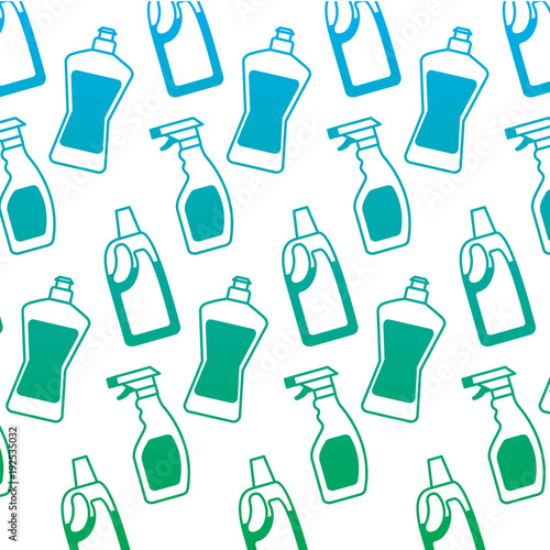 bottle detergent and spray clean domestic wallpaper hygiene vector illustration