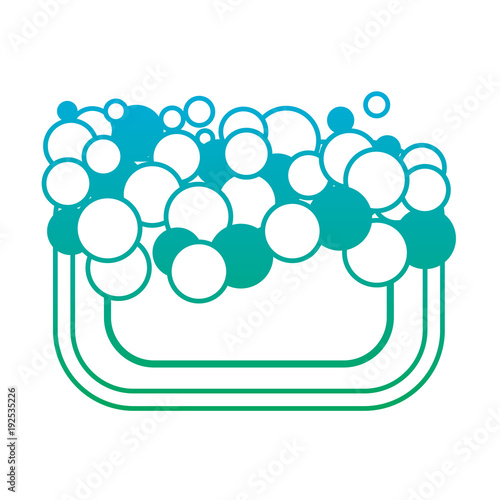 soap foam bubbles clean hygiene icon vector illustration
