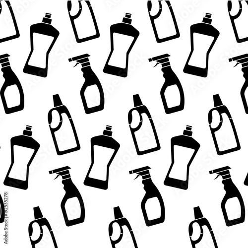bottle detergent and spray clean domestic wallpaper hygiene vector illustration