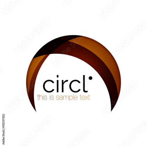 Clean professional colorful circle business icon