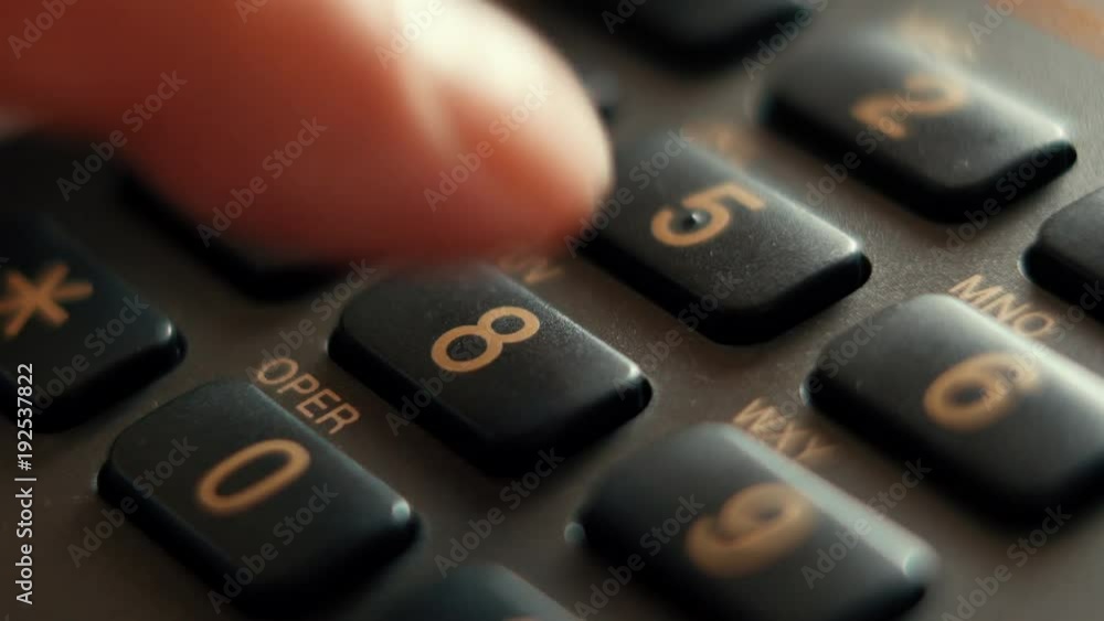 Finger Dials The Number On The Button Phone Finger Dials The Number On The Button Phone