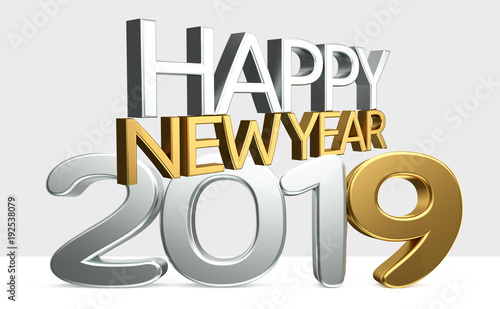 happy new year 2019 bold le...