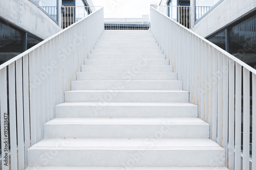 abstract modern concrete building - stairway composition