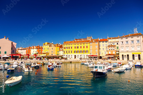 Harbour and marina in old town of Rovinj