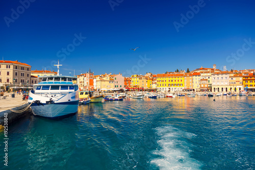 Harbour and marina in old town of Rovinj © Kavita